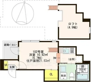 大阪府大阪市西淀川区柏里2丁目【アパート】の間取り