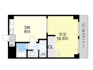 1DKの間取り画像