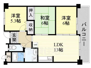 エスポワールササベ【3階】の間取り