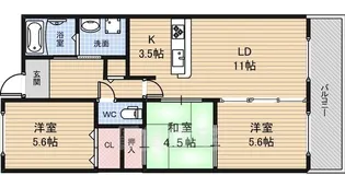 大阪府堺市堺区大浜北町2丁【マンション】の間取り