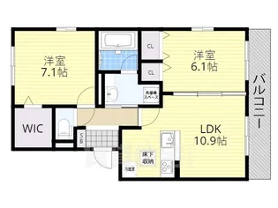 フェリーチェファミリアB棟【1階】の間取り