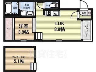 ハーモニーテラス愛知町2【3階】の間取り