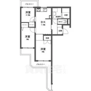 ヒルズ黒石【3階】の間取り