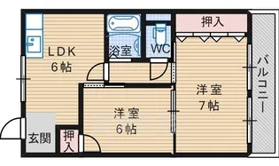 一栄ハイツ【4階】の間取り