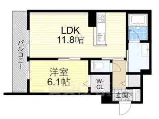 シャーメゾンshin−osaka west【3階】の間取り