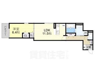 大阪府堺市堺区南半町東1丁【アパート】の間取り