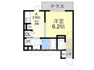 大阪府堺市堺区中安井町1丁【アパート】の間取り