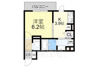 大阪府堺市堺区中安井町1丁【アパート】の間取り