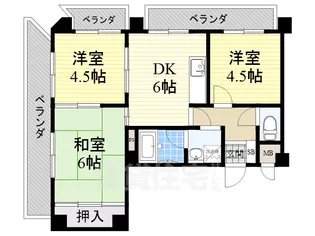 大阪府八尾市本町5丁目【マンション】の間取り