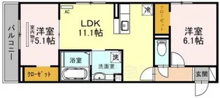 ラ・ヴェール杉尾台【3階】の間取り