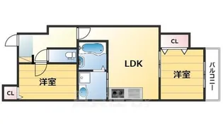 荒本フラワーレジデンス【2階】の間取り