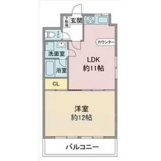 フロント上社【4階】の間取り