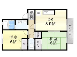 セジュール山の手【2階】の間取り