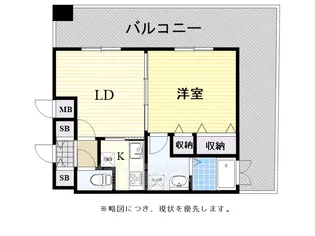 エンクレスト中呉服【11階】の間取り