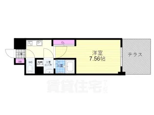 THEGARNETSUITERESIDENCE西七条【5階】の間取り