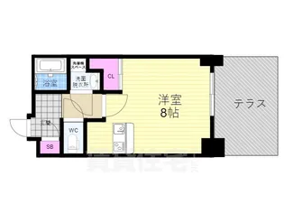 THE GARNET SUITE RESIDENCE西七条【2階】の間取り