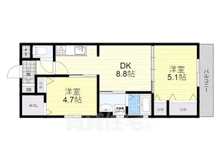 クリエオーレ明和【1階】の間取り
