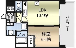 スタジオスクエア泉【7階】の間取り