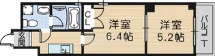 ラビン尼崎【2階】の間取り