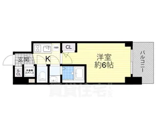 エスリードレジデンス大阪ウエストコート【7階】の間取り