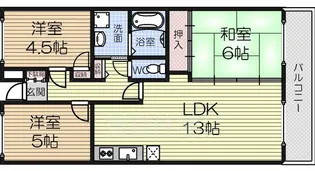 ヨコマーク加茂【2階】の間取り