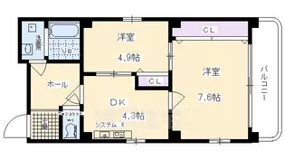 アマデウス西洞院【7階】の間取り