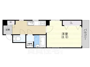 サンパレスとよふく中山手【20E号室】の間取り