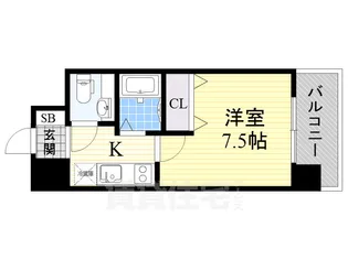 フロンティアタワー名駅南【6階】の間取り