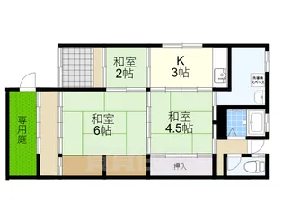 奈良県奈良市西新在家号所町【テラスハウス】の間取り