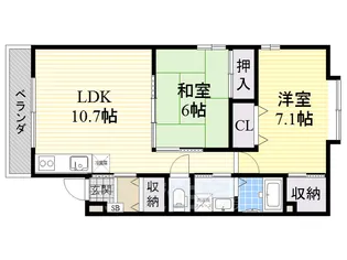 メディオ2【2階】の間取り