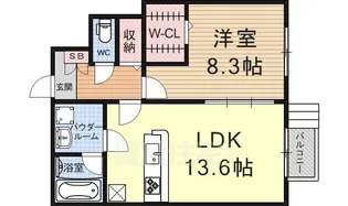 Casa横町【1階】の間取り