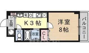 RoomsOoji【6階】の間取り