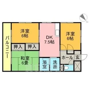 バロワール宝神【2階】の間取り