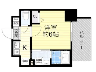 エスリードレジデンス大阪グランノースⅡ【3階】の間取り
