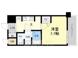 アドバンス新大阪5【11階】の間取り