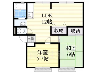 ウィンディア草部【2階】の間取り