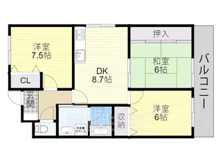プレスト東田宮【5階】の間取り