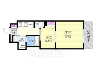 アクアプレイス京都西院2【6階】の間取り