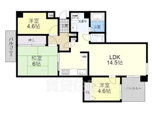 高槻ロイヤルマンション東棟【3階】の間取り