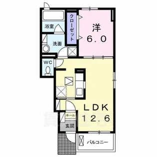 ラ・プリマヴェーラ梅森坂【1階】の間取り