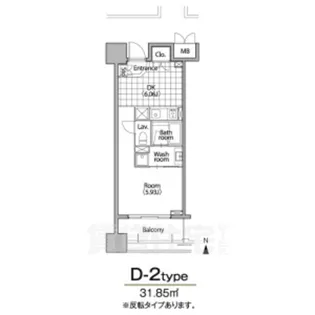 グラン アベニュー栄【6階】の間取り