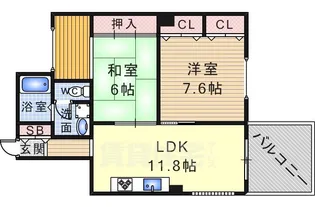 伊丹アイビーコート【5階】の間取り