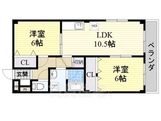 パーク小倉【4階】の間取り
