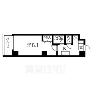 ベル黒川【9階】の間取り