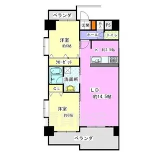 Hill Palace IKAI【3階】の間取り