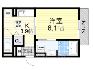 大阪府堺市堺区中安井町1丁【アパート】の間取り