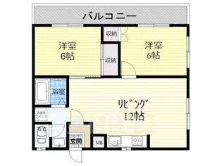 グレイス昆陽【2階】の間取り