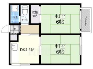瀬田ハウス B棟【2階】の間取り
