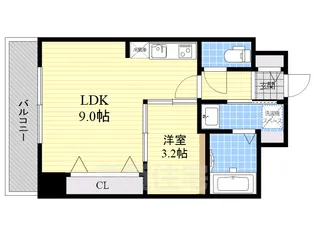 ウインステージ大博通り【6階】の間取り