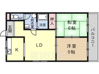 サンローゼ松原【6階】の間取り